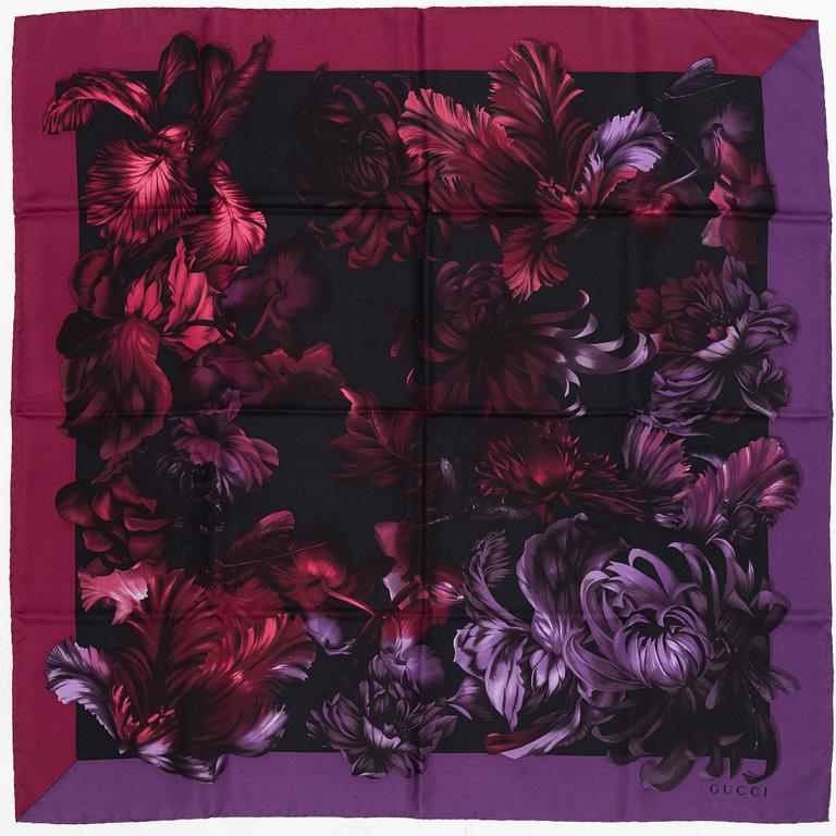 Gucci, a silk scarf.