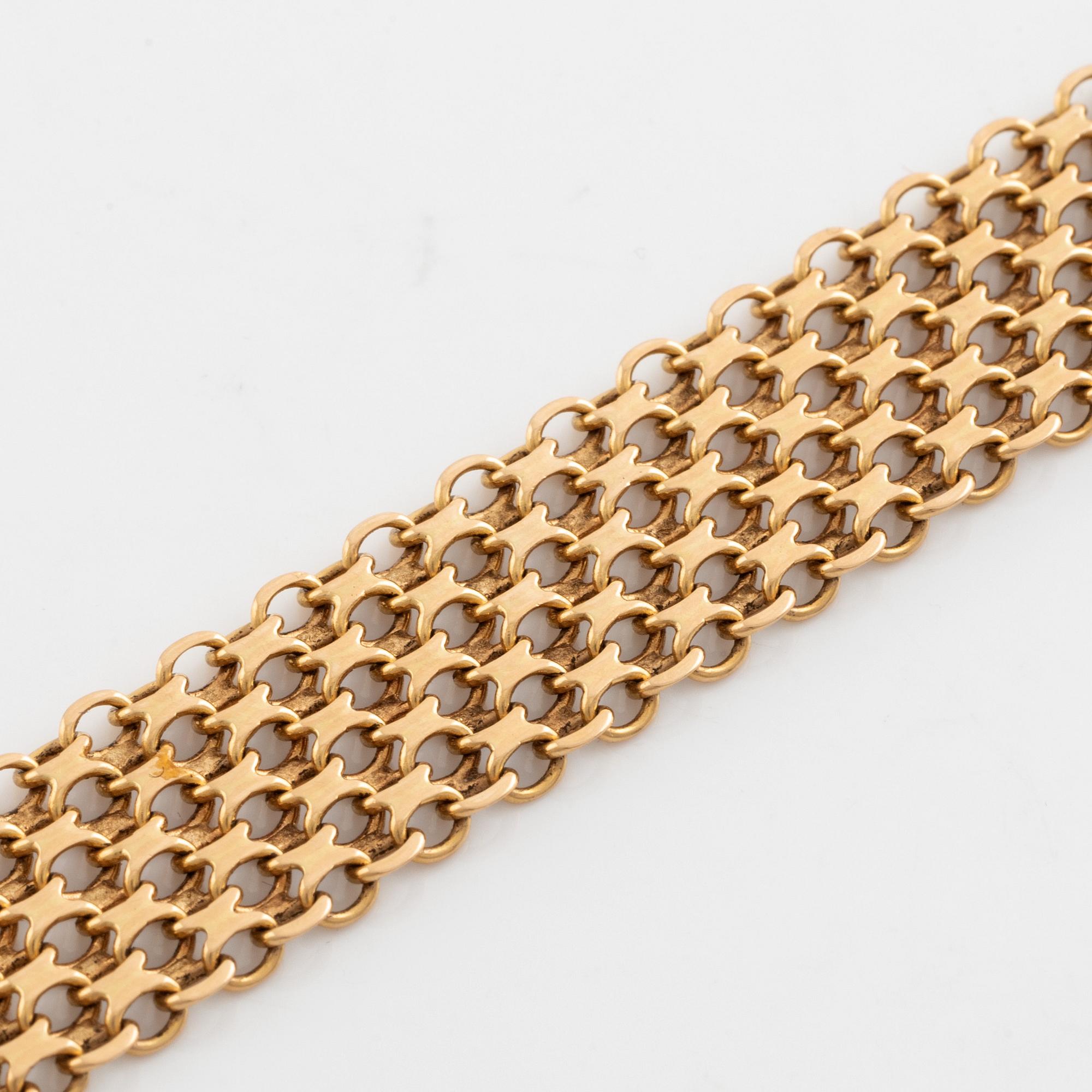 Armband, 18K guld, x -länk.