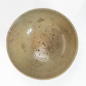 Skålar, två stycken, glaserat stengods, Korea, Joseon (1392–1897).