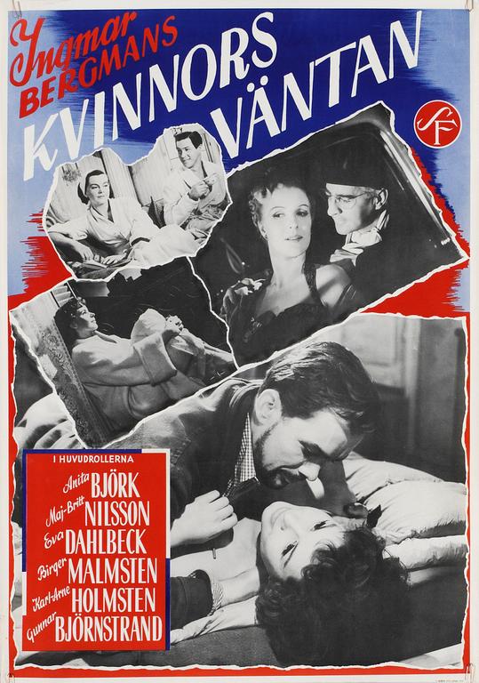 FILMAFFISCH, "Kvinnors väntan", Ingmar Bergman.