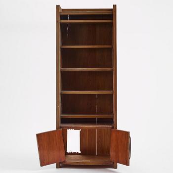 Carl Westman, a stained pine bookshelf, Sweden, ca 1910.