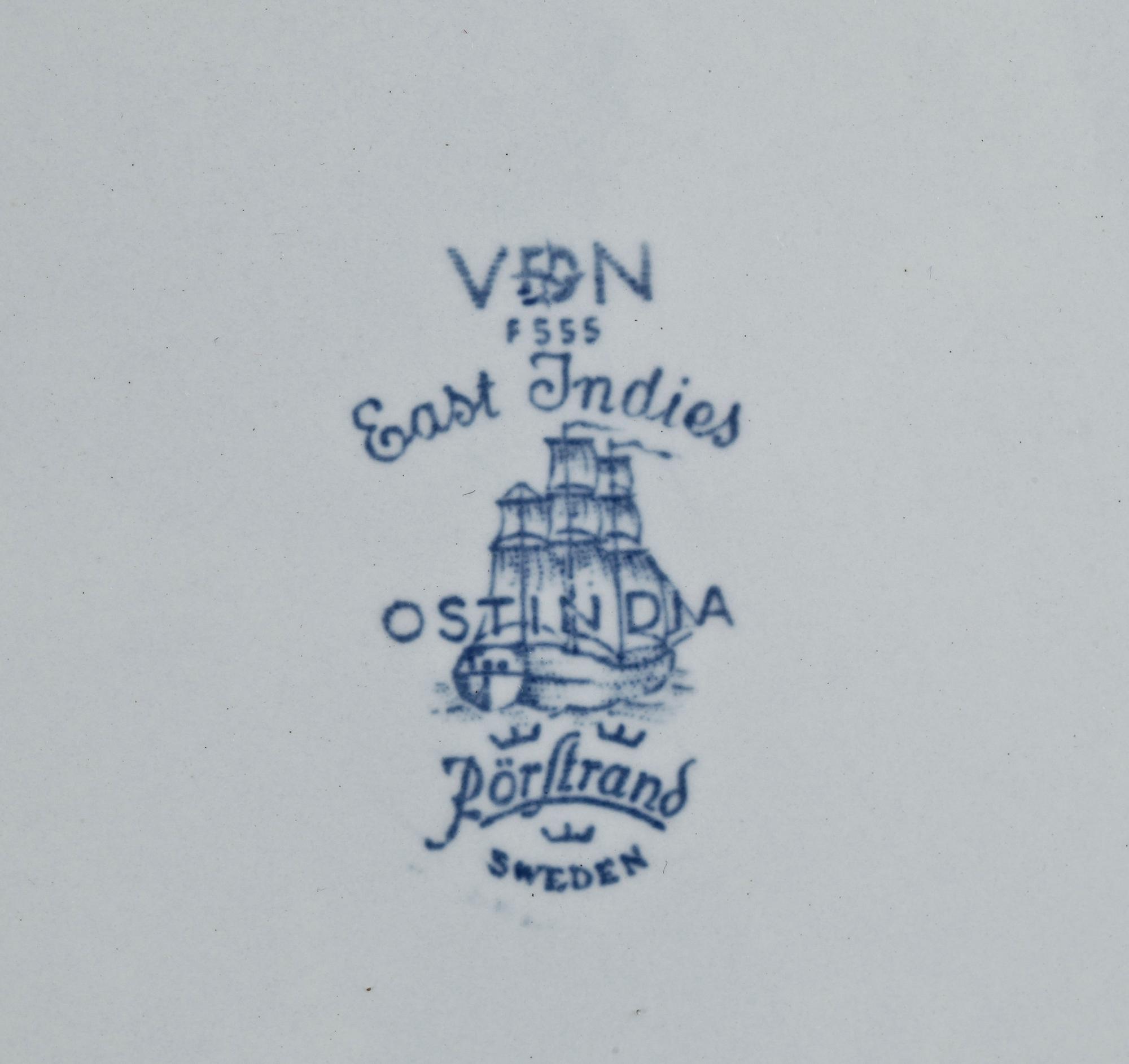 SERVISDELAR, 56 delar, porslin, Ostindia, Rörstrand.