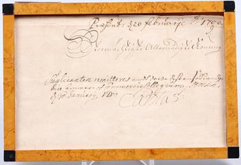 AUTOGRAF, "Karl XII", sign o dat 1700.