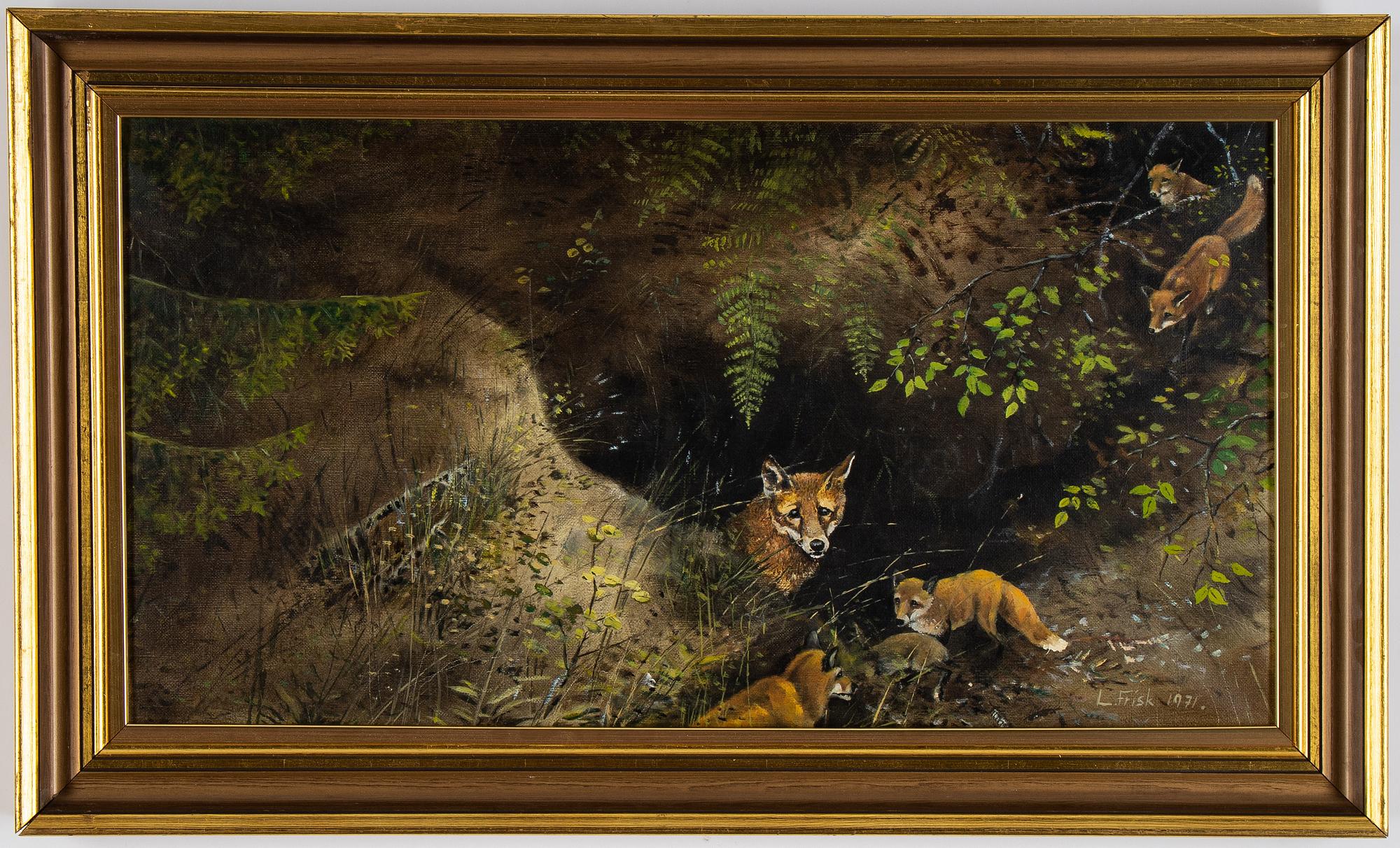 Lennart Frisk, oil on canvas, signed and dated 1971.
