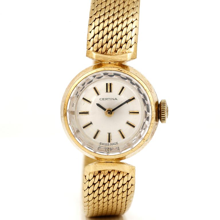ARMBANDSUR, dam, 18k guld, Certina. Total vikt ca 28 g.