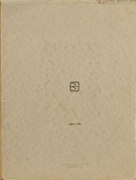 JOHN BAUER, Bok, "Troll, tio originallitografier av John Bauer", A Börtzells Tr. AB, Stockholm, 1915.