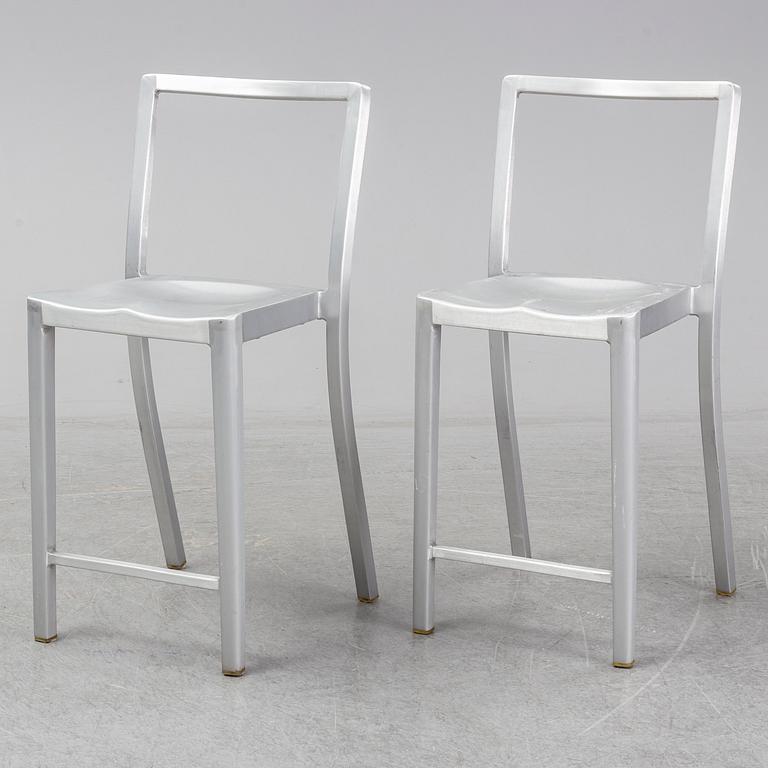 PHILIPPE STARCK, a pair of 'Icon' bar stools, Emeco.