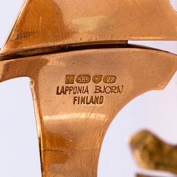 BJÖRN WECKSTRÖM, ARMBAND, "Charisma", 14K guld, Lapponia 1974.