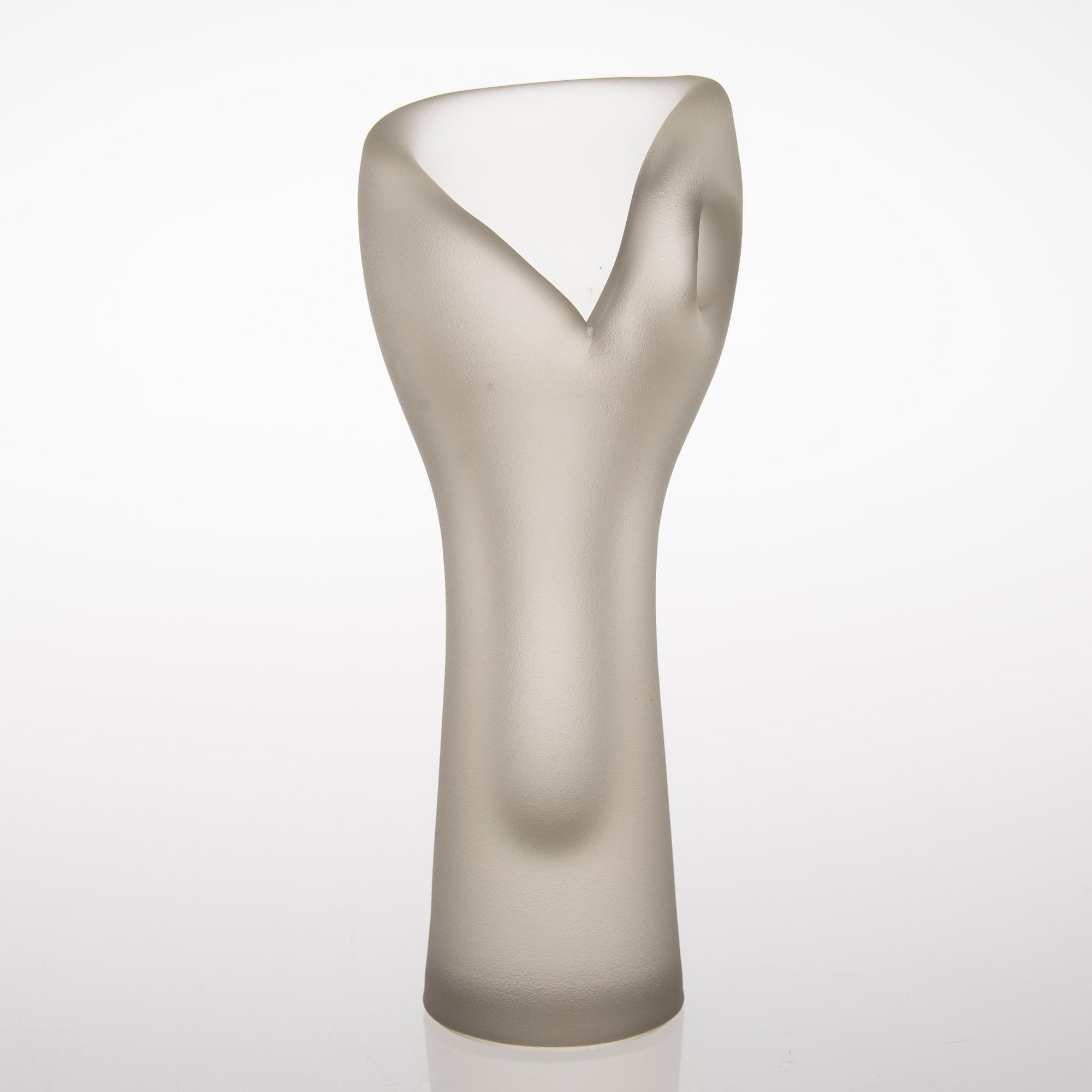 A 'Devil's Fist' glass sculpture with unclear signature.
