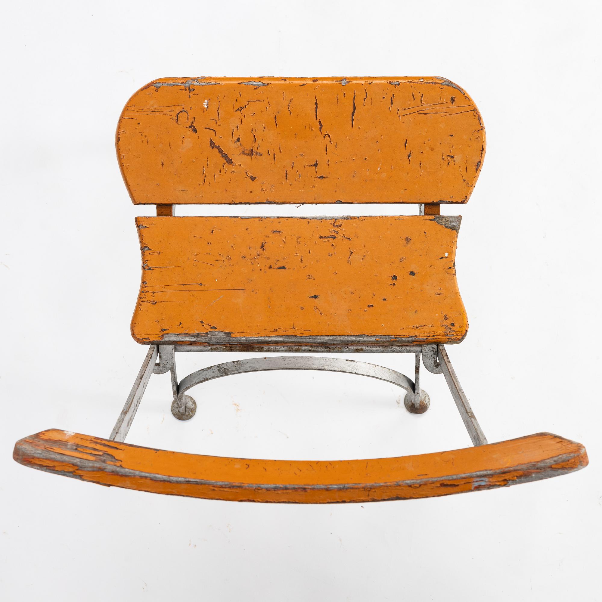 Trädgårdsstolar, sex stycken, samt bord, Brygerserien, Grythyttan, 1900-talets mitt.
