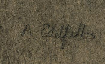 Albert Edelfelt, etching, signed A. Edelfelt in the plate.