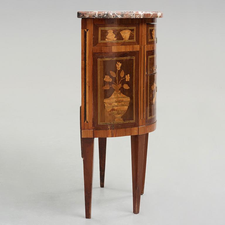 A Louis XVI Demi-lune commode by Fidelys Schey (master in Paris 1777-1788).