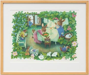 Ilon Wikland, At the Rabbit Family.
