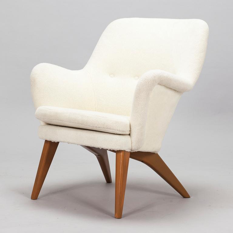 Carl Gustaf Hiort af Ornäs, fåtölj, "Pedro", för Puunveisto Oy - Träsnideri Ab, 1950-tal.