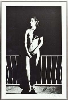 HELMUT NEWTON, "Capri at night", 1977, offsetlitografi, signerad.