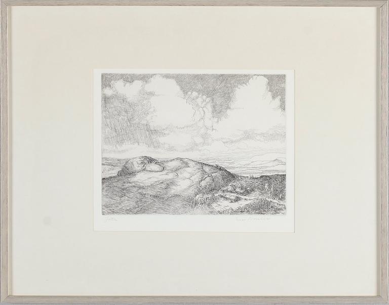 EINAR NORELIUS, 2 st, etsningar, signerade.