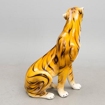 A ceramic tiger statue from the latter half of the 20th Century.