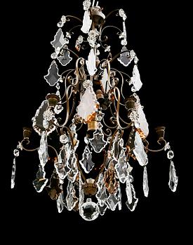 LJUSKRONA, barockstil, 1900-talets mitt. Höjd 82 cm.