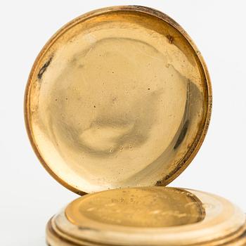 B. Haas Jeune, Paris-Geneve, pocket watch, hunter, 49 mm.