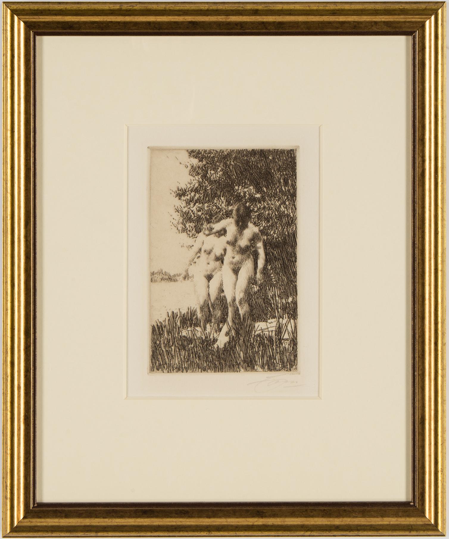 ANDERS ZORN, etsning, signerad med blyerts samt signerad och daterad 1917 i plåten.