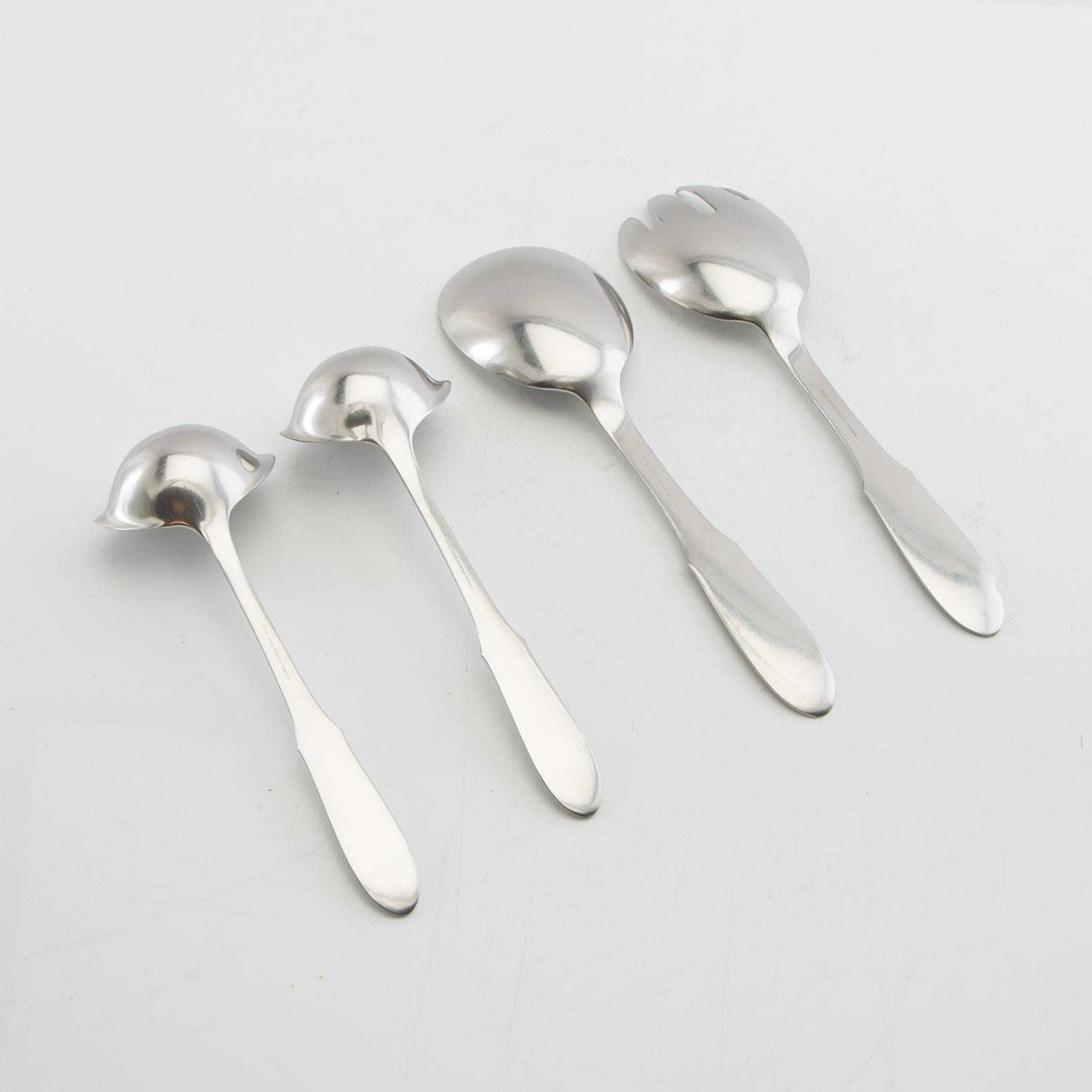 Georg Jensen, Cutlery service, 33 pieces, stainless steel, "Mitra", Denmark.