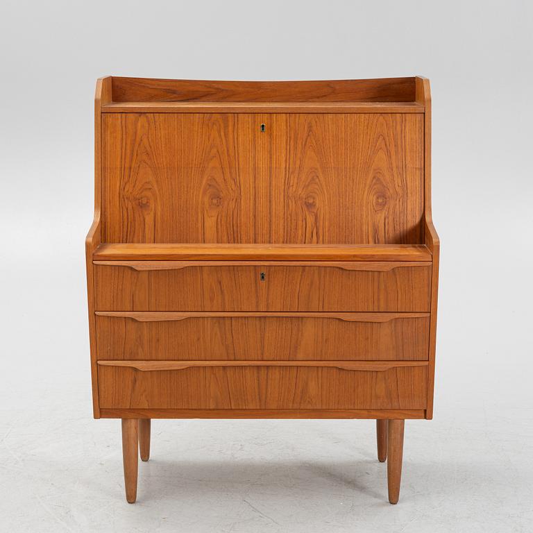 A teak writing desk, 1950-60s.