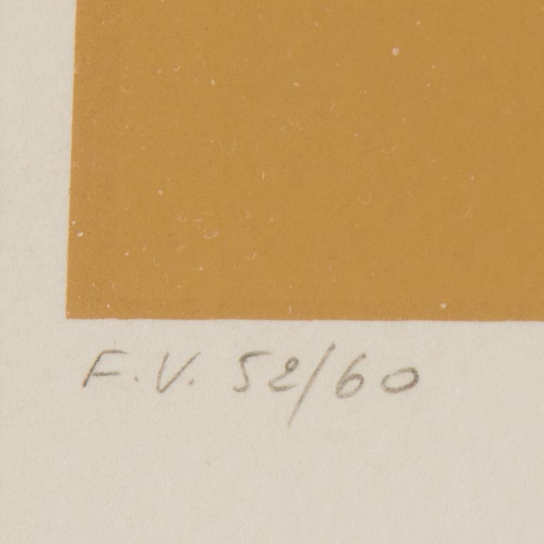 VICTOR VASARELY, färglitografi, signerad, numrerad 52/60.