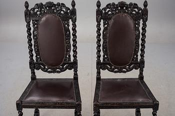 STOLAR, ett par. Barockstil, sekelskiftet 1900.