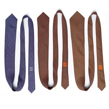 Hermès, Ties, three pieces.