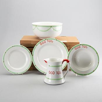 A  47 pcs "God Jul" porcelain dinner service from Rörstrand later part of the 20th century.