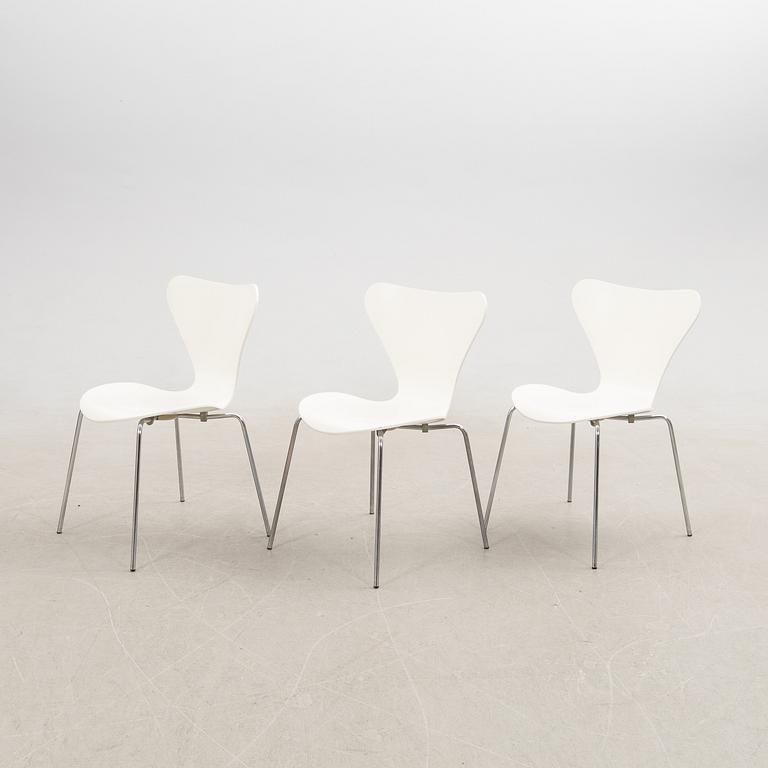 Arne Jacobsen, Chairs 6 pcs, "The Seven" for Fritz Hansen Denmark 1979.