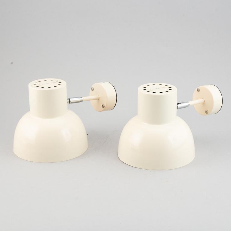 Hans-Agne Jakobsson, a pair of wall lights, Markaryd, Sweden, mid 20th century.
