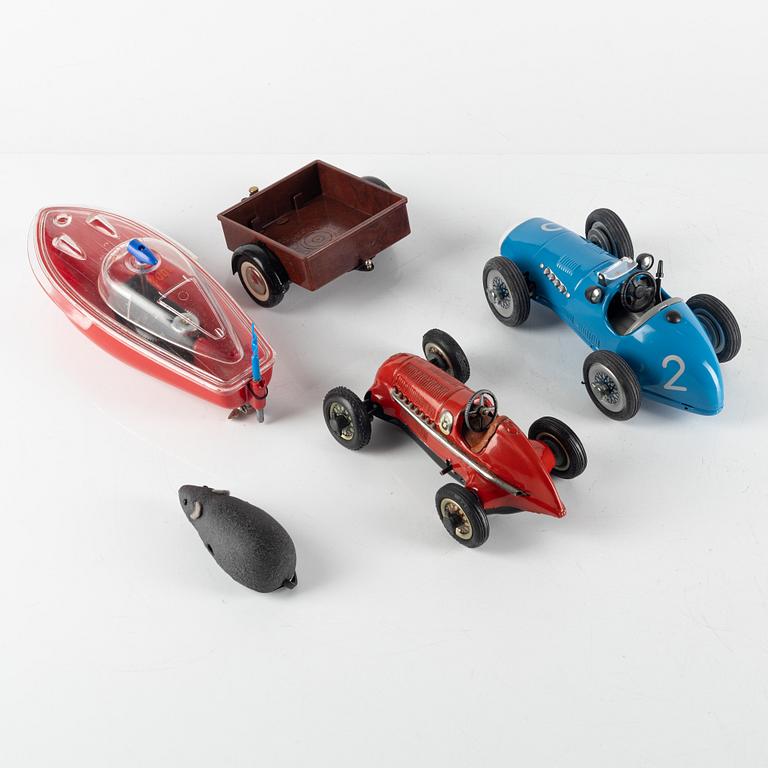 Schuco, 5 pieces, including "Studio", "Grand Prix Racer", "Mikifex", Germany, mid-20th century.