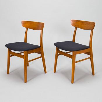 Set of eight mid-20th century chairs, Denmark.