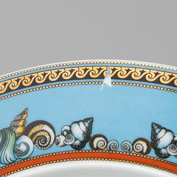 A set of 27 p of dinnerware in porcelain, "Les Tresors de la Mer", Versace for Rosenthal.
