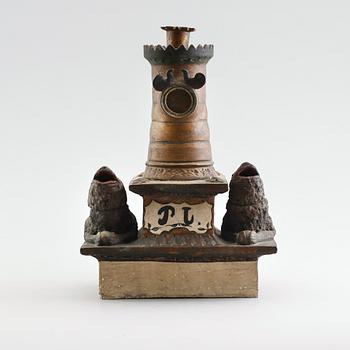 SKRIVSTÄLL, keramik, 1800-talets andra hälft.