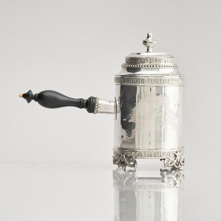 A Swedish 18th century silver milk jug, mark of Anders Hjulström, Köping 1791.