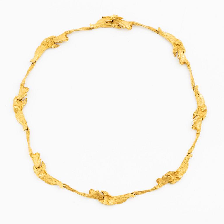 Björn Weckström, Necklace, 18K gold, "Mariehand", Lapponia.