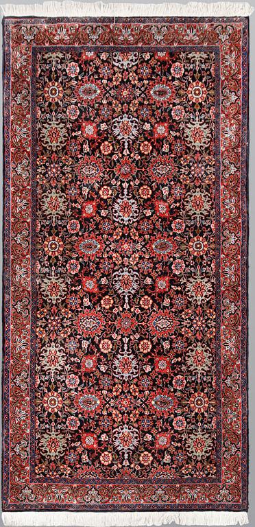 A part silk Bidjar, so called Takab, ca 195 x 104 cm.