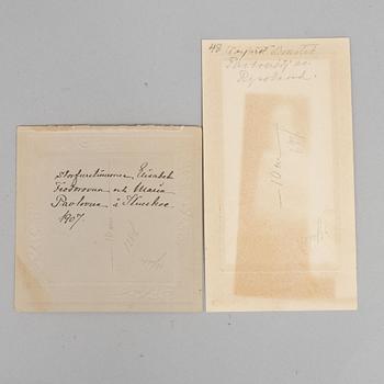 Russian imperial photographs, 2 pieces, one signed in person by Grand Duke Dmitri Pavlovich of Russia 1907.