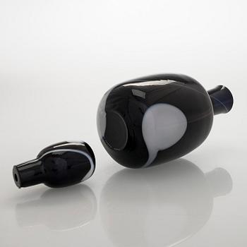 Timo Sarpaneva, a 'Blues' glass carafe, signed Timo Sarpaneva 5/1986.