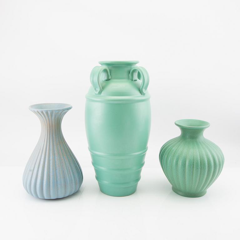 Three vases, Bo Fajans, 1940's/50's.