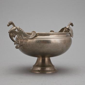 BRÄNNVINSSKÅL, tenn, Gottlob Friedrich Baumann, Hudiksvall, 1823.