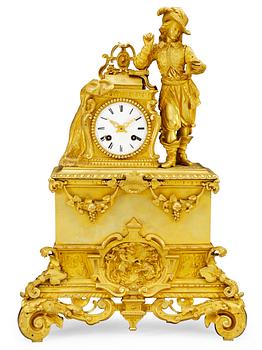 205. A French 19th century mantel clock.