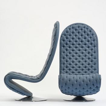 Verner Panton, fåtöljer, ett par, "System 1-2-3", Fritz Hansen, Danmark, 1970-tal.
