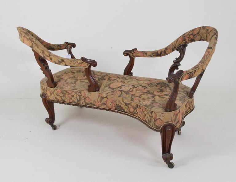 FÄSTMANSSOFFA, nyrokoko, 1800-talets smitt.