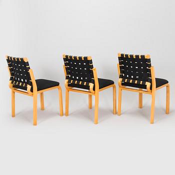Alvar Aalto, stolar, 3 st, modell 612, Artek 1900-talets mitt.