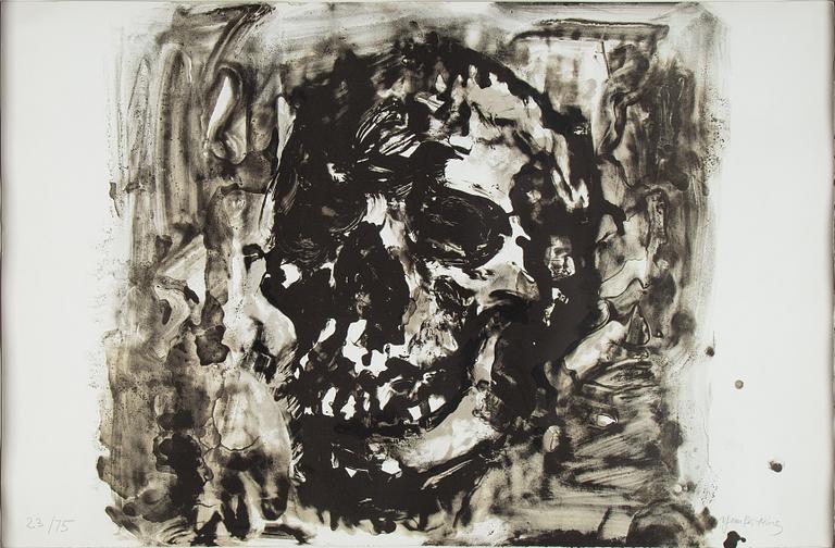 Yan Pei-Ming 严培明, lithograph, signed and numbered 23/75.