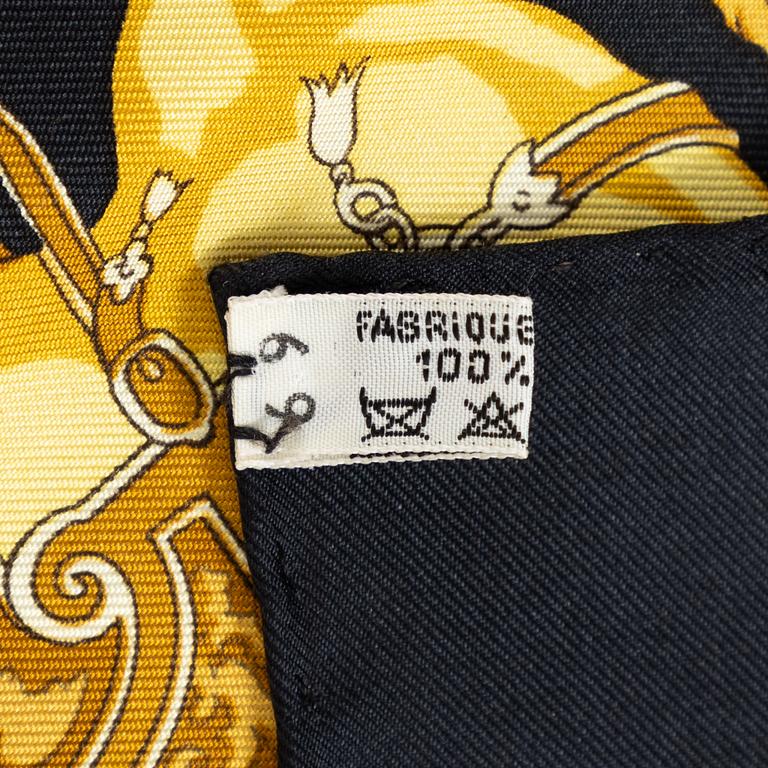 Hermès, a 'Carrousel' twill silk scarf.