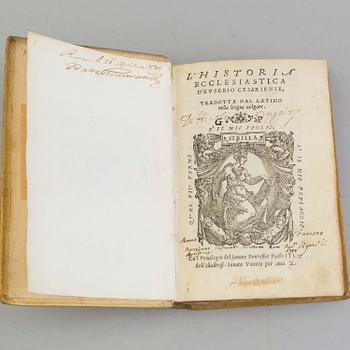 A BOOK, Eusebios av Caesarea:
L’Historia ecclesiastica d’Eusebio Cesariense, tradotta dal latino.